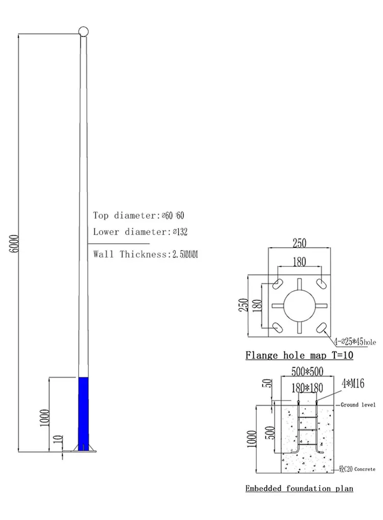 Outdoor Road Street Light Pole 3m 4m 6m Street Lamp Post Buy Street