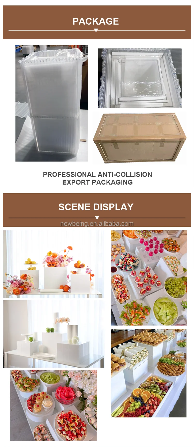 Acrylic Food Display Risers - Elegant & Durable Solutions