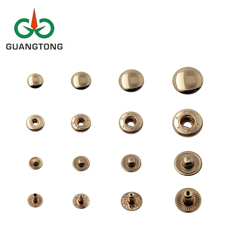 Wholesale Guangtong Brand Custom Round Shaped Parallel Spring Metal  Fastener Snap Button for Leather Purse Handbags From m.