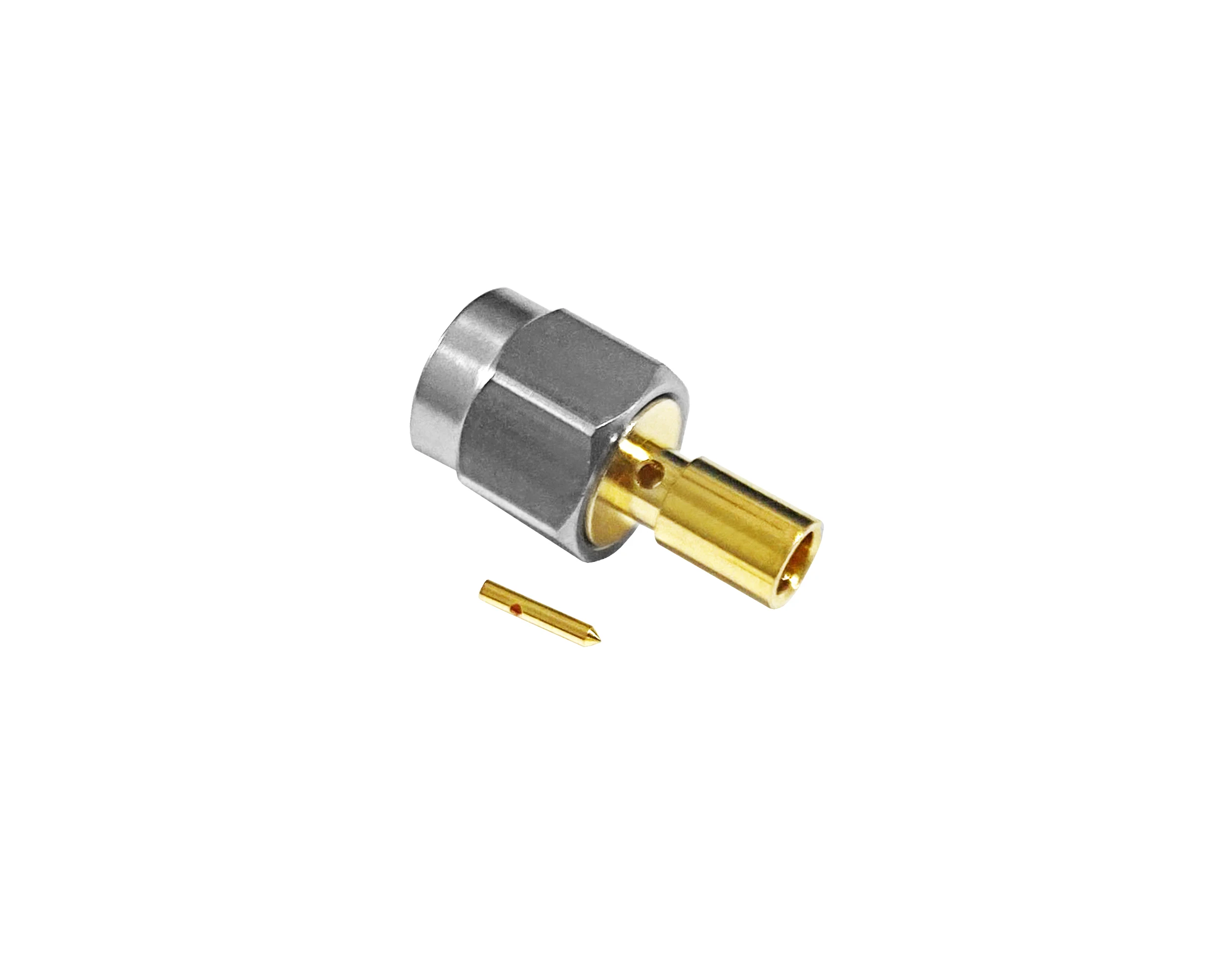 RF connector SMA type male pin straight crimp for 086 RF coaxial cable plug with stainless steel
