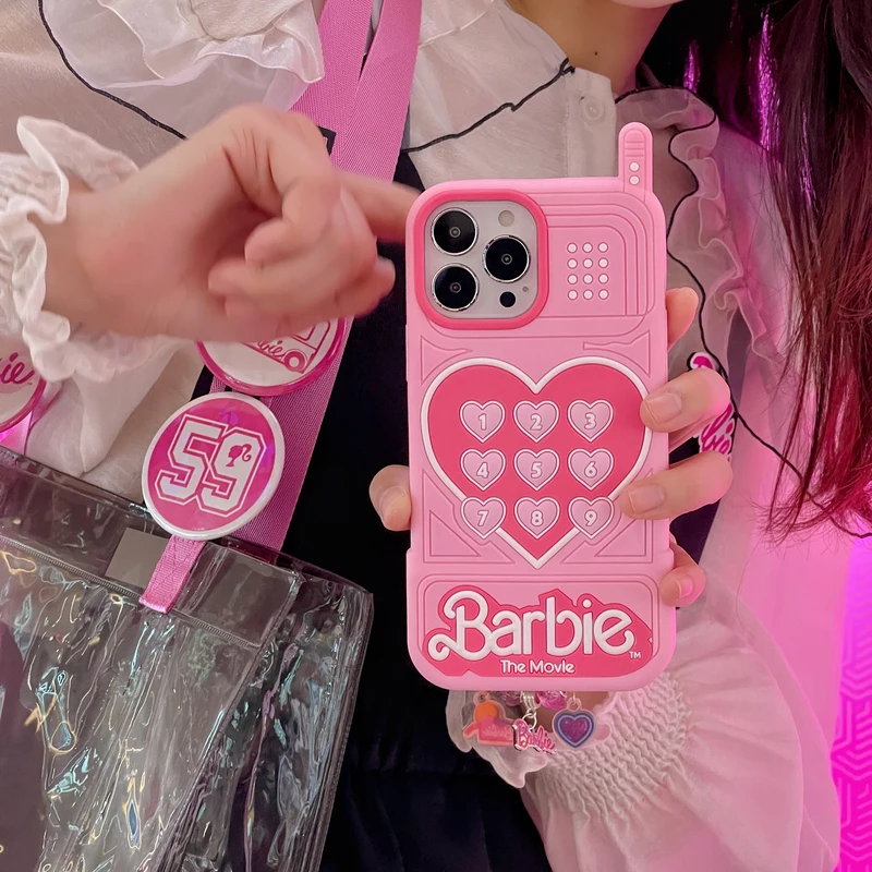 2023 New Design 3D Barbie Silicone Phone Case For For i11 i12 i13 i14 i15 Phone Accessories