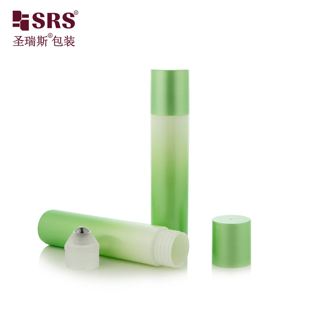 Round PP PCR Recycled Injection Matte Color Massage 35ml Roller Ball Bottle
