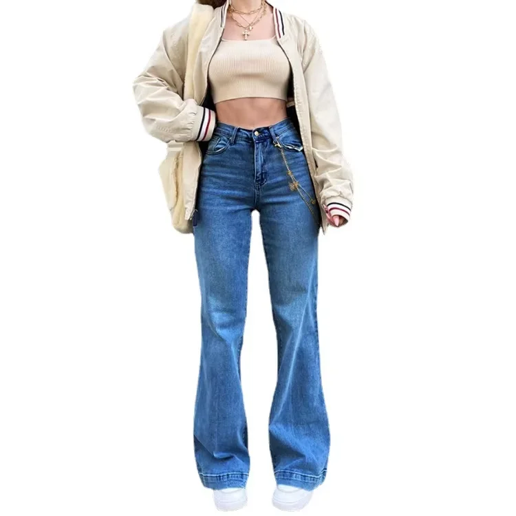 High Waist Jeans Women Pants New Hot Selling Wholesale Trousers Jean Pants for Women