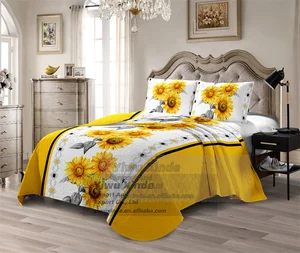 Wholesale Luxury King Size Quilted Bedspread Set High Quality Polyester Cover with Embroidery Home Bedding Bedspreads