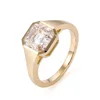 Bague en or massif 18 carats + diamant de laboratoire 4CT D VS1