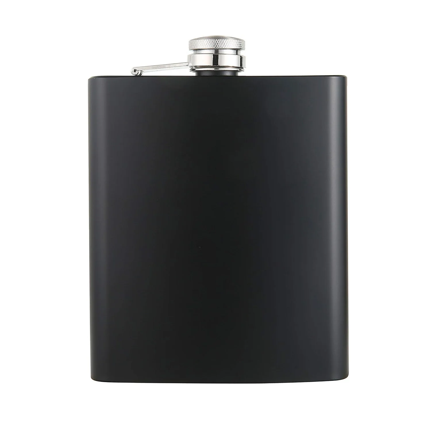 6oz 7oz 8oz Mini Matt Stainless Steel Black Custom Engraving Hip Flask Gift Set with Shot Glass for Camping