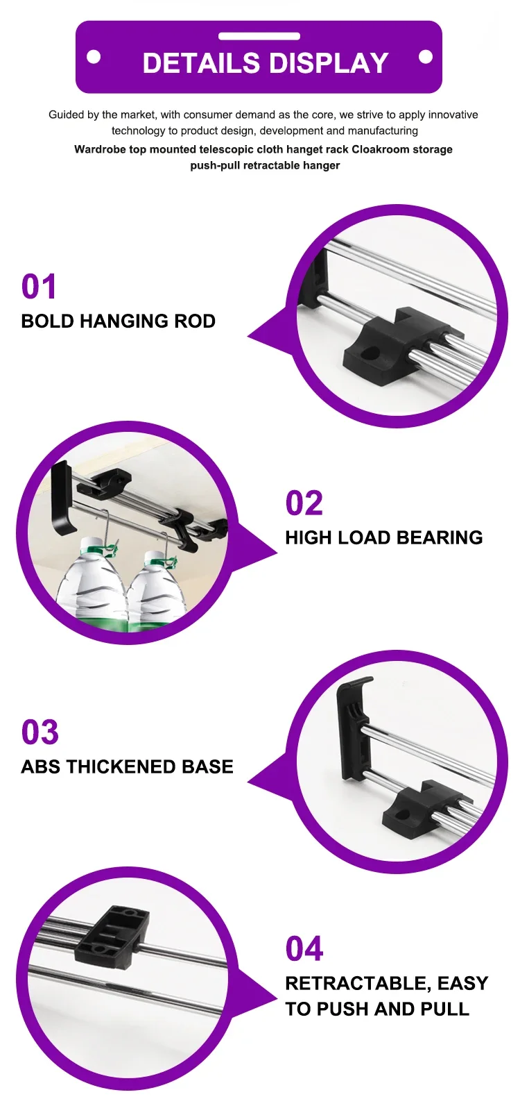 Bath Robe Hanger Rack Wardrobe Sliding Hanger Wall Mounted Bathrobe Shower Hook Hanger ...