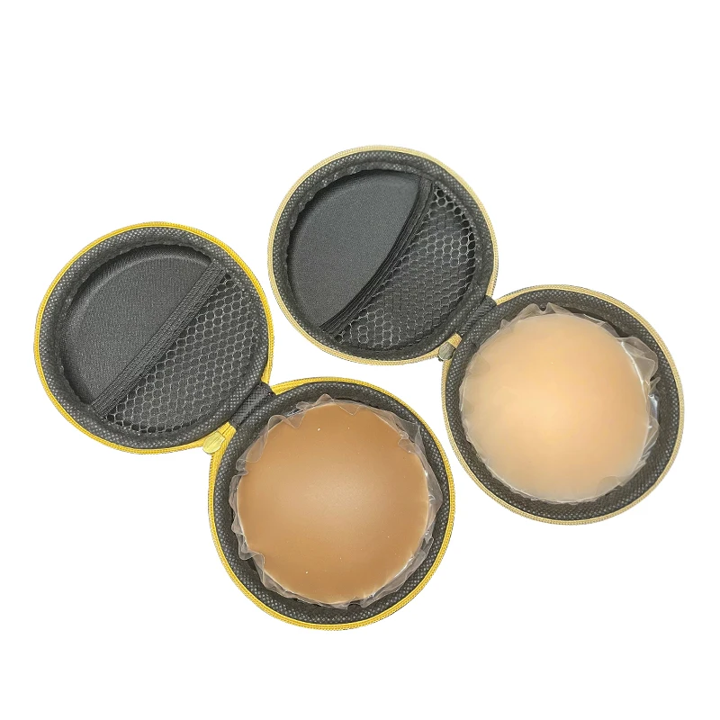 Nipple Cover With Custom Zip Pouch EVA Zip Bag for Nipple Pasties Adhesive Boobs Pad Push up Bra