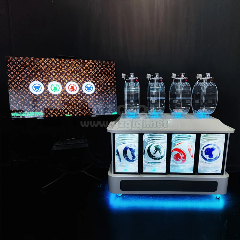 Muilty Cylinder4D Lotto Machine with Screens for Pick 4 Lottery Games constellation Ball