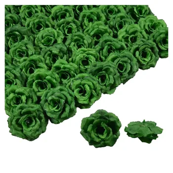 Factory Price Artificial Flower Head 3.14 inches Silk Rose For Home Office Wedding Outdoor Decor