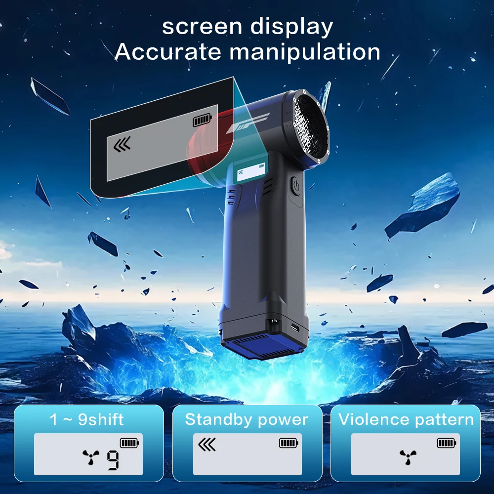450G Wind Speed 10 Gear Adjustable 10000mAh Air Compressed Violent Fan Air Duster Blower for Car Outdoor/Indoor Cleaning - view 6