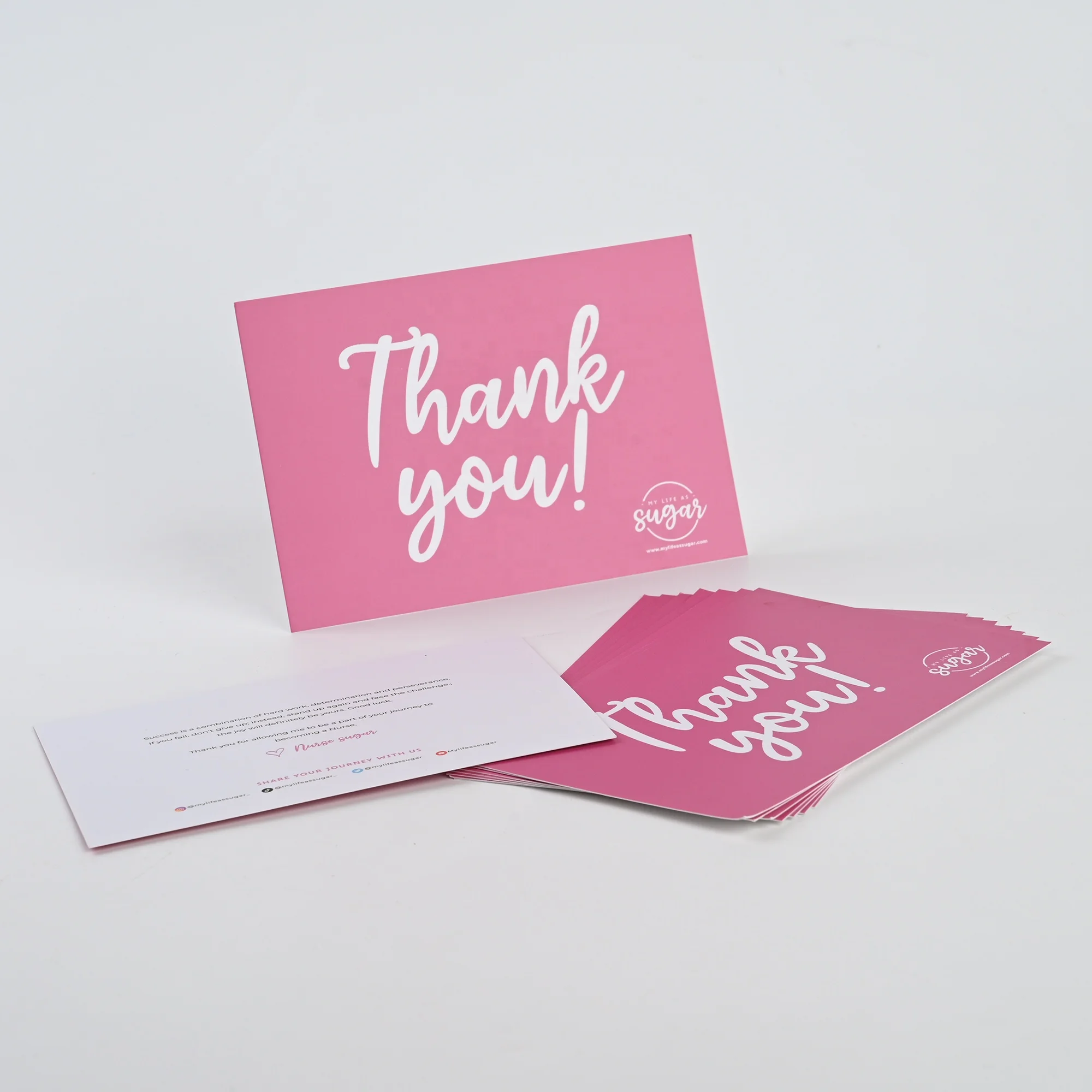 Wholesale Custom Logo Personalized Paper Card Custom Gift Thanks Card Thank You Card for Small Business