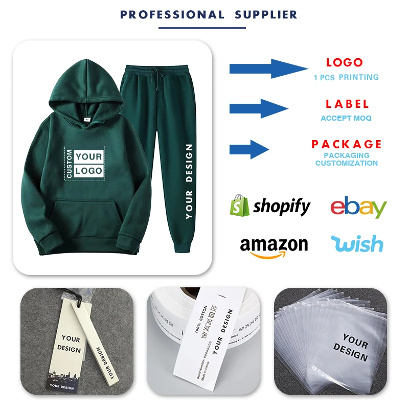 Shop Our High Quality Cotton Polyester Men's Hoodie Sets