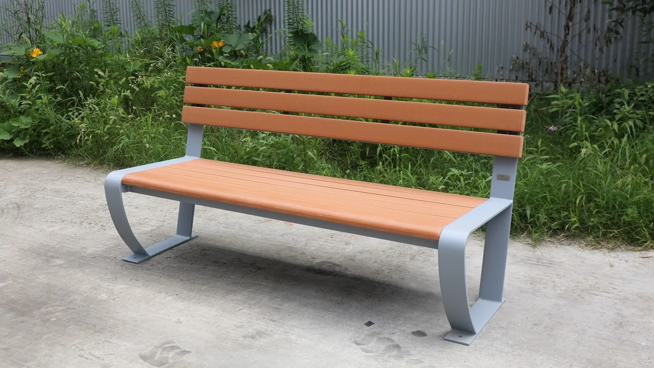 Outdoor Park Contemporary Recycled Plastic Wood Bench Seat Outside Street  Reclaimed Wood Seating Bench Public Long Garden Bench, image size:1350x759