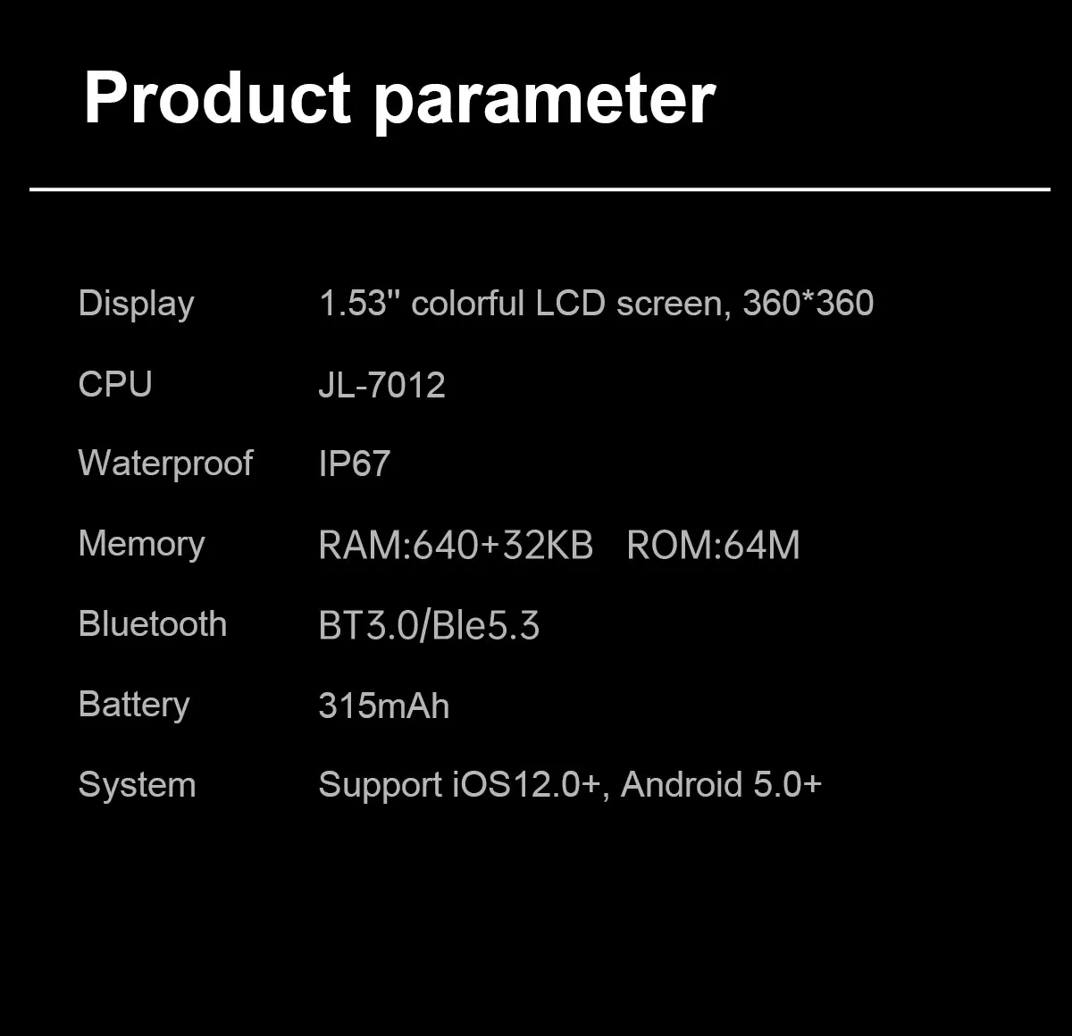 Montre connect&eacute;e Kalobee SK37 1,53 pouce avec Bluetooth, appels, intelligence artificielle vocale, lecteur de musique, NFC, bouton rotatif, &eacute;cran toujours allum&eacute; et chargement sans fil.