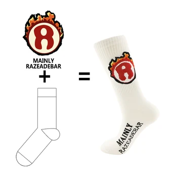 OEM Design Brand Athletic Socks Customize Knitted Cotton Calcetines Logo Custom Designer Crew Socks Men