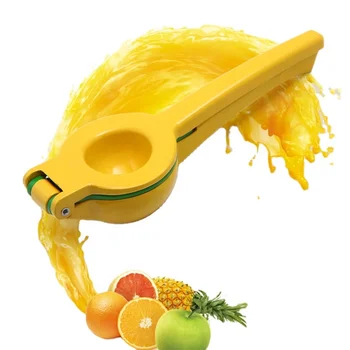 Kitchen Bar Tool 2 in 1 Easy To Squeeze Manual Citrus Hand Juicer Handheld Lemon Squeezer Fruit Juicer Metal Lime Press