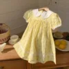 Yellow small floral print