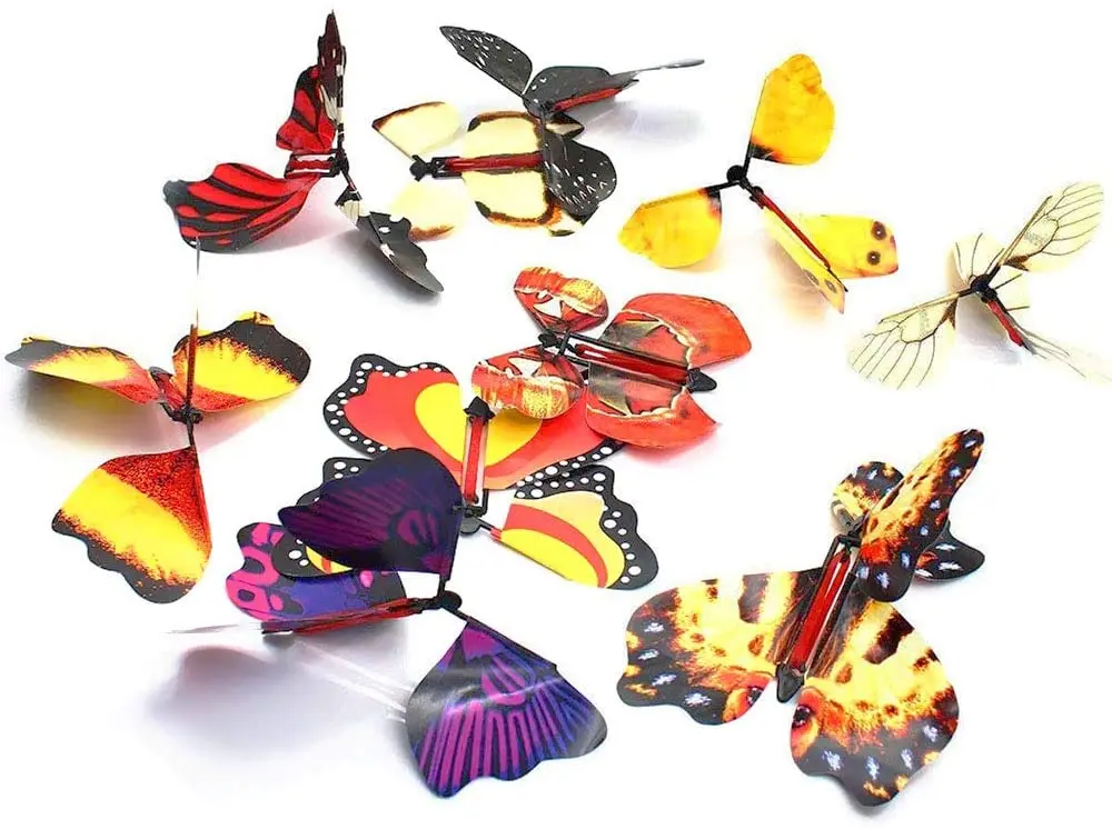 Высококачественная искусственная Волшебная Летающая бабочка мистический Сюрприз подарок Игрушка работает по резинке фокусы