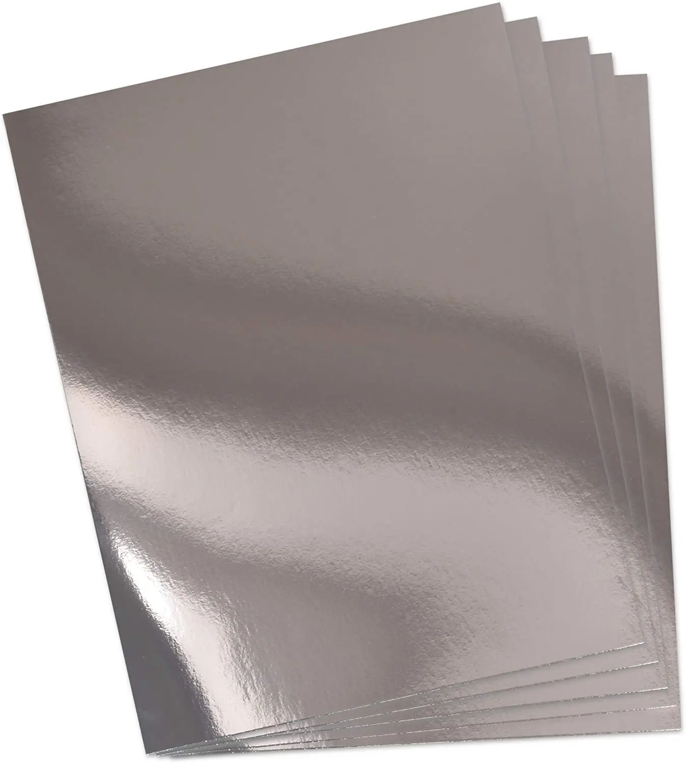 Metallic Holographic Card Shiny Mirror Paper Sheets, Reflective Pos