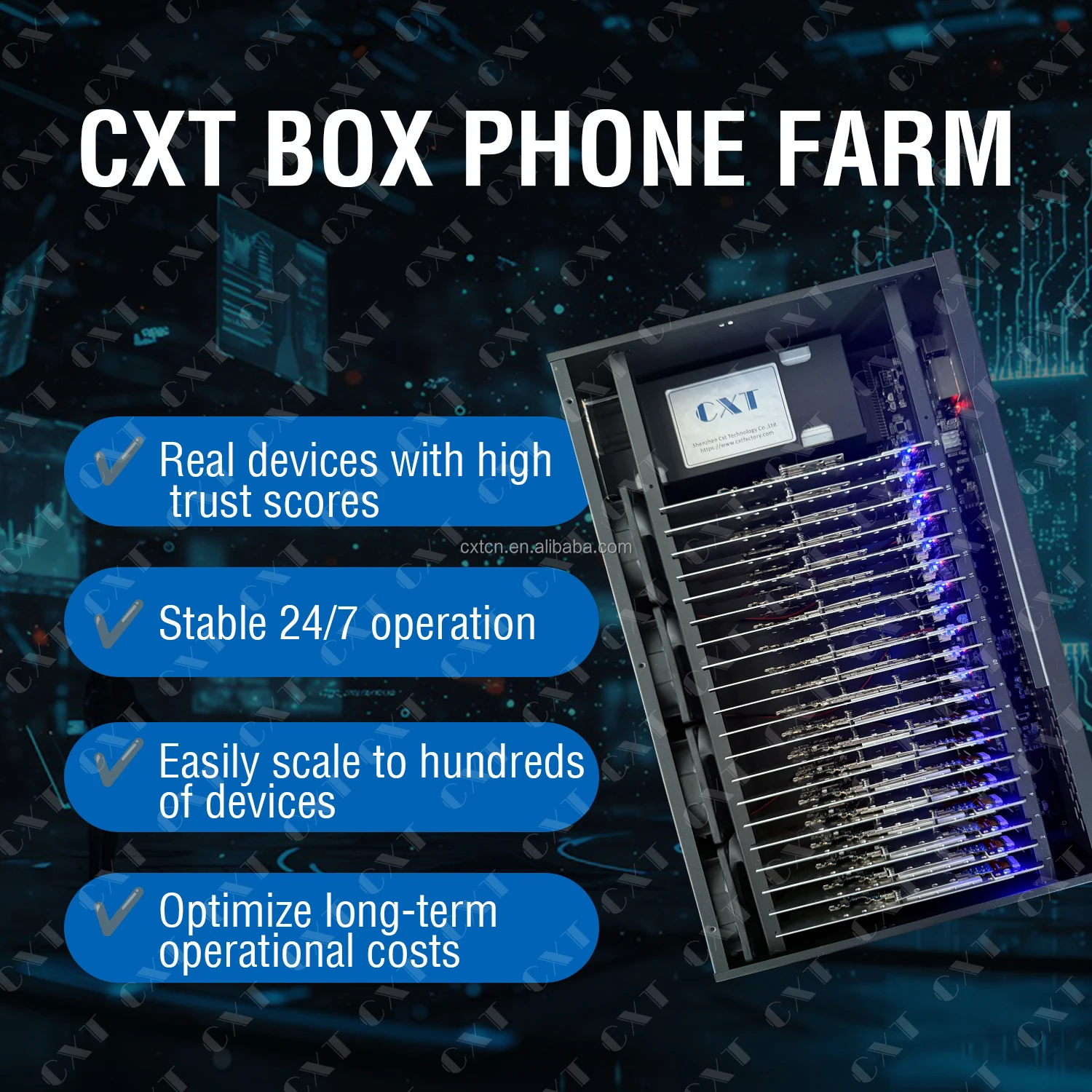 Click Farm BOX for Android: Samsung S9/S9+ Mobile Phone Farming