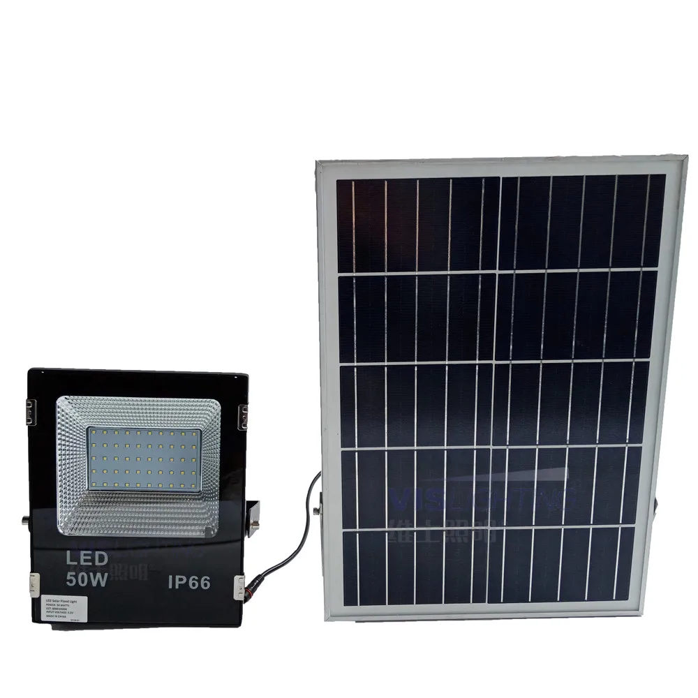 High Quality IP67 Led Solar Flood Light With Power Display 30W 50W 100W support for custom