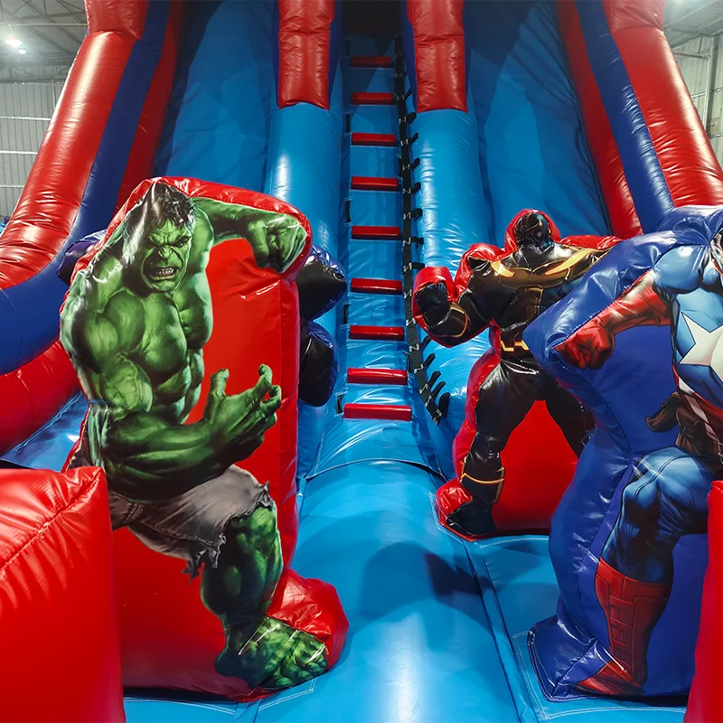 Inflatable for Slide Kid Commercial Spiderman Double Slide Inflatable for Children Giant Inflatable Dry Slide with Blower