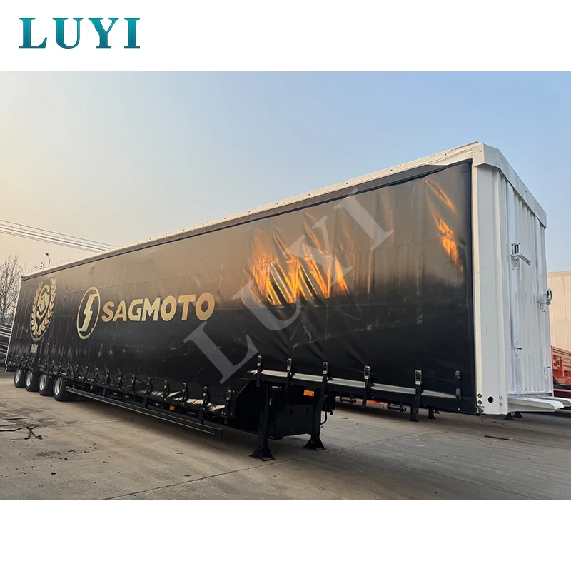 Customized 3 Axle Side Curtain Semi Trailer with Enclosed Top Van Truck Cargo Body Steel Material Top Sale in Armenia
