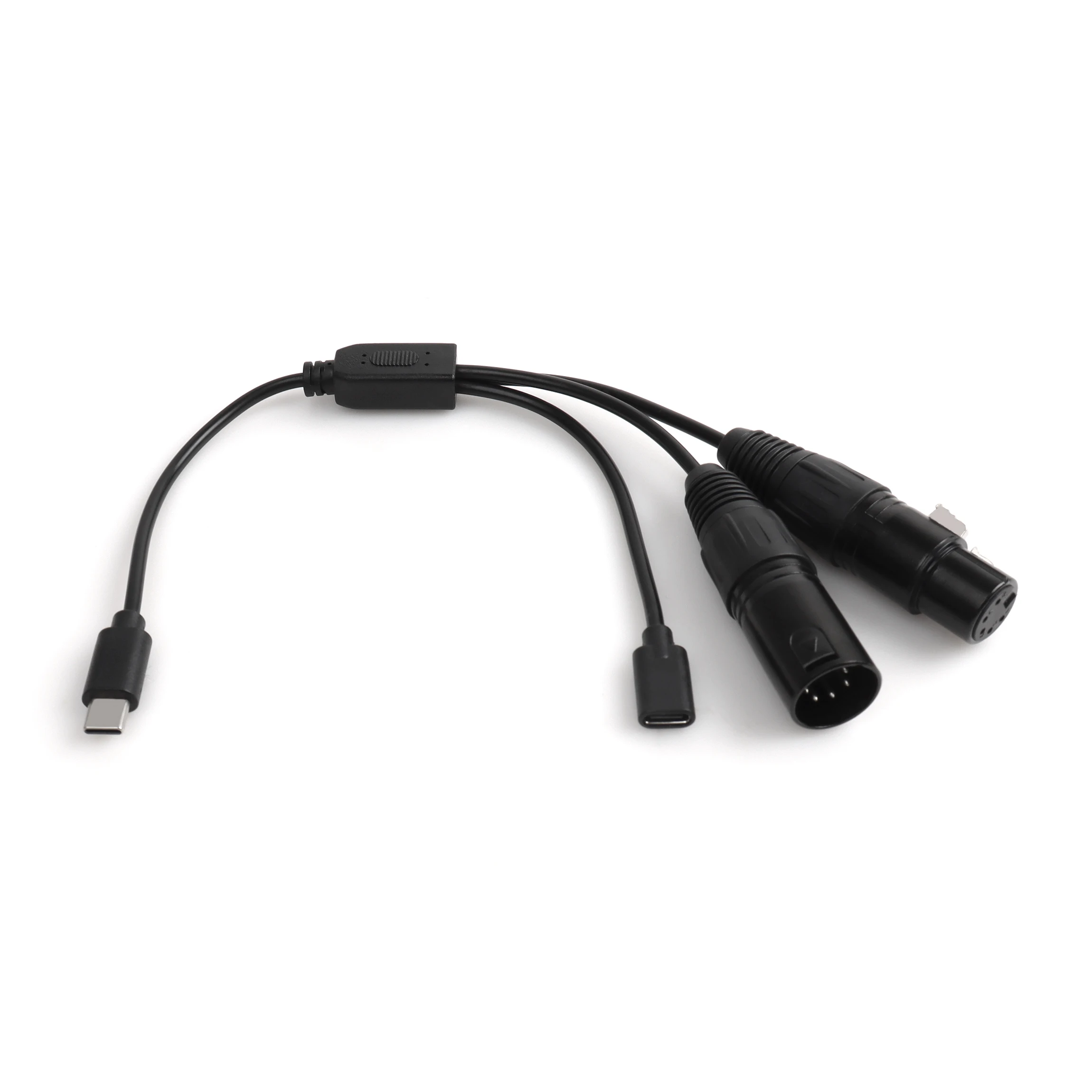 5pin XLR Type C Female Printing USB C to 5 Pin Pro MIDI Kabel in Out Converter Cable for MIDI Keyboard Control Synthesizer Piano