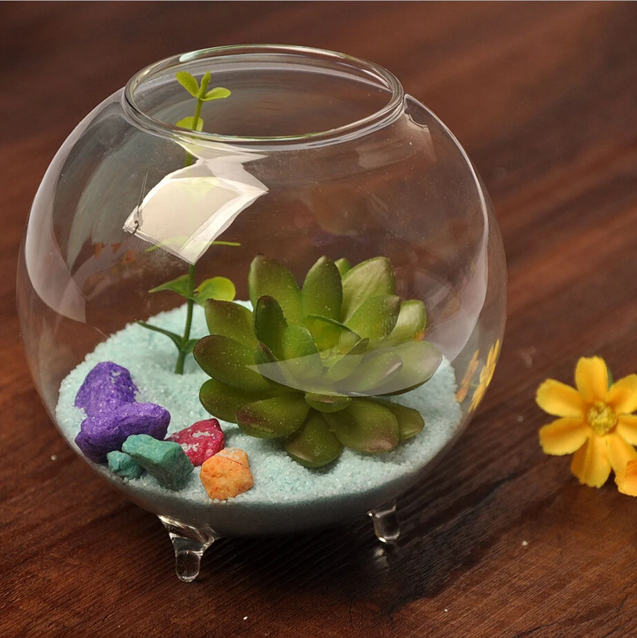 Vaso Per Pesci In Vetro Yardwe - Sfera Decorativa Per Acquario, Desktop Casa/Ufficio - Foto 8