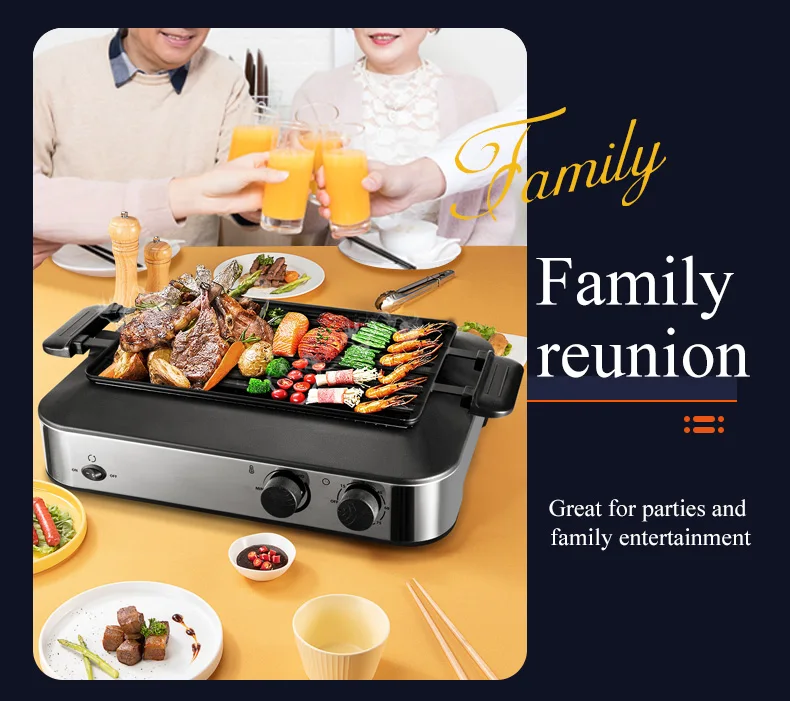 Indoor Electric Barbecue Grill Smokeless Vertical Professional Electric