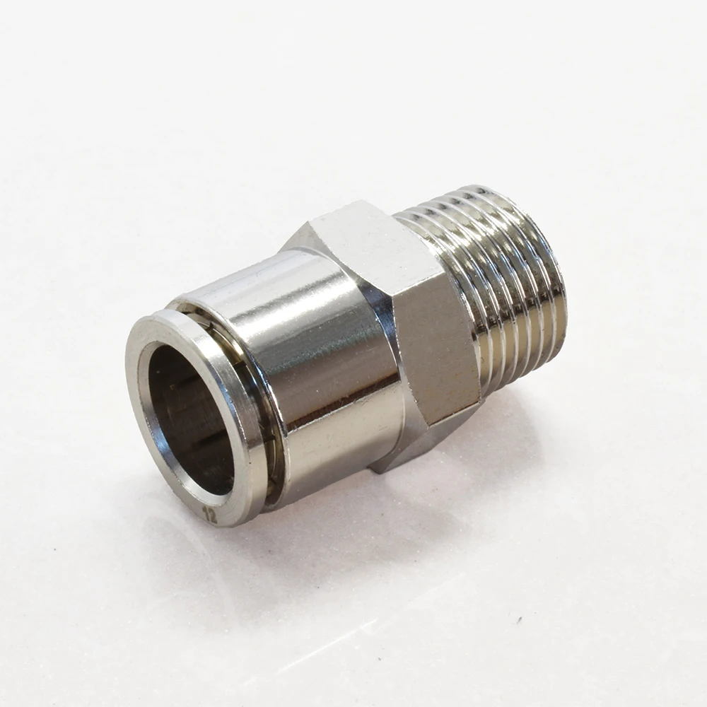 American MPC Nickel Plated Push in One Touch Metal Brass Air