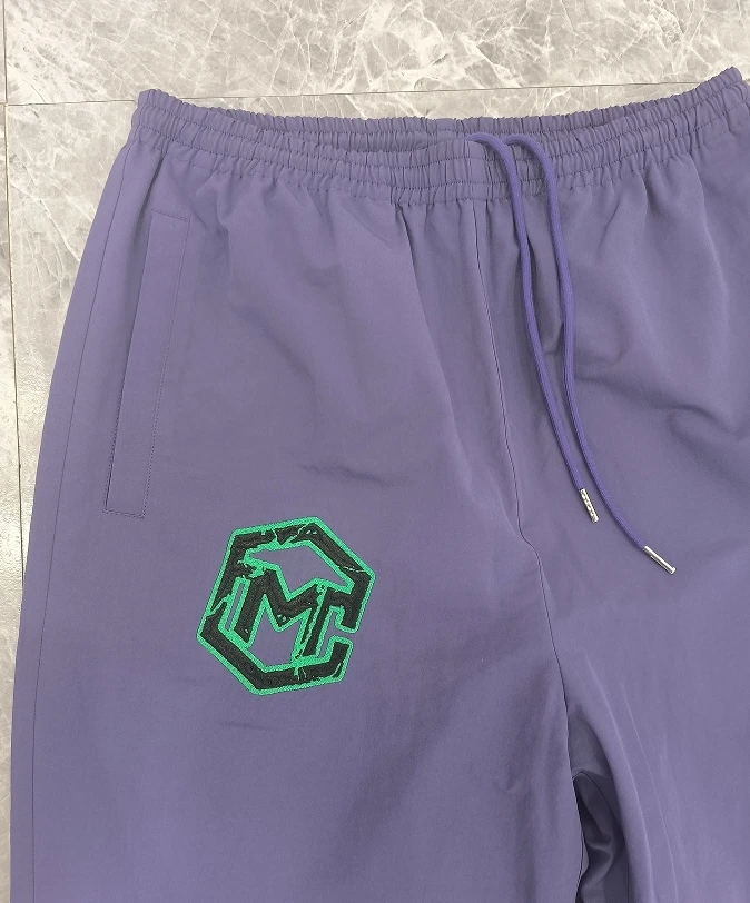 Custom Logo Oversized Nylon Straight Leg Polyester Men's Joggers Casual Sports Track Pants supplier