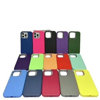 three in one solid color border fashion design business  luxury good touch  mobile phone case For iPhone 15 pro max