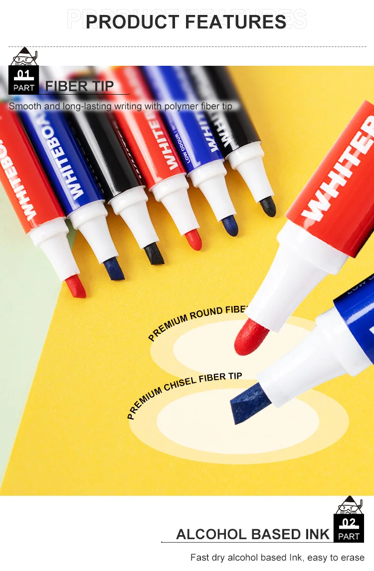 M & G Economical Whiteboard Marker Pen Black Blue Red Office Stationery Supplies Whiteboard