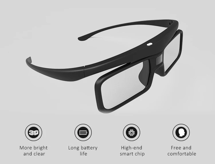 Universal 3d Glasses Meterle Active Shutter Dlp Projector Bt Bluetooth