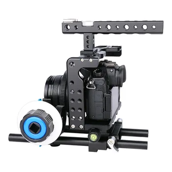 YELANGU Black C7 DSLR Camera Cage GH4 GH5 Camera Cage for DSLR Camera GH4 GH5 detail image