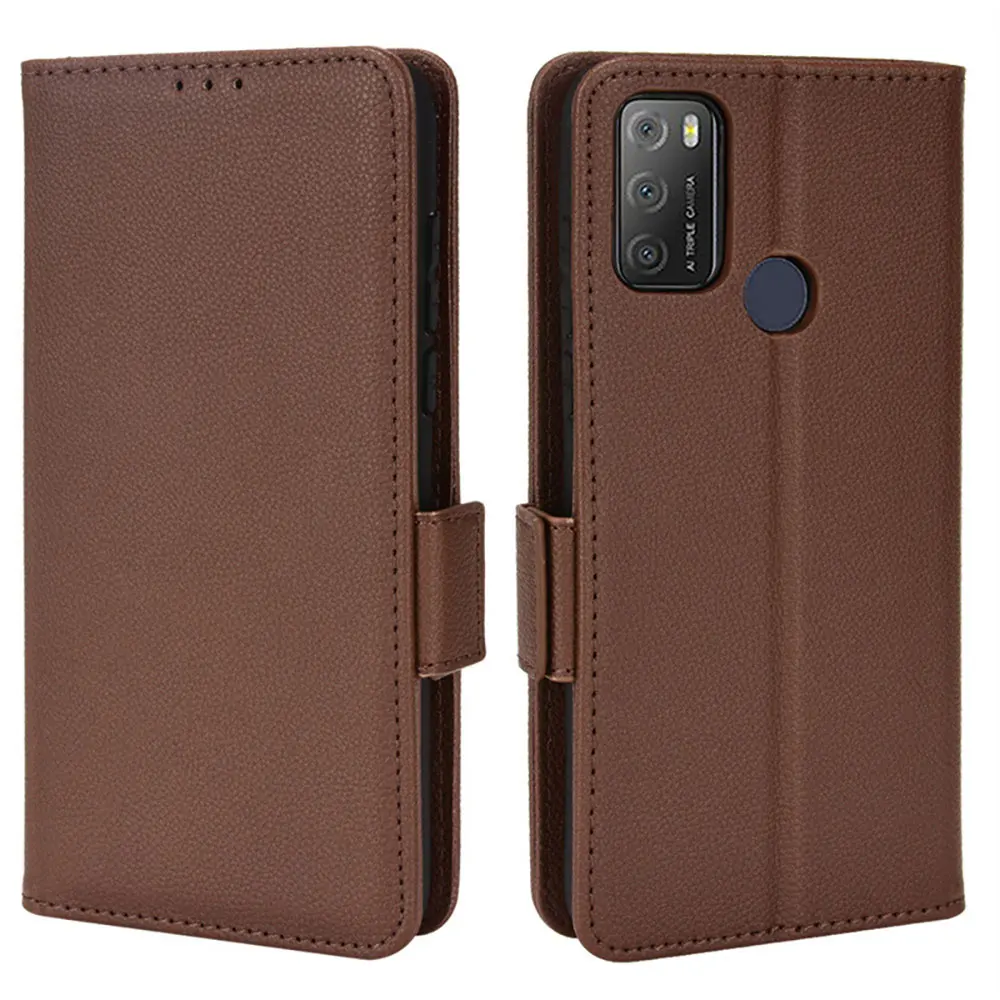 PU Leather Mobile Phone Case with Credit Card Wallet Shockproof Cell Phone Cover for Alcatel 1s