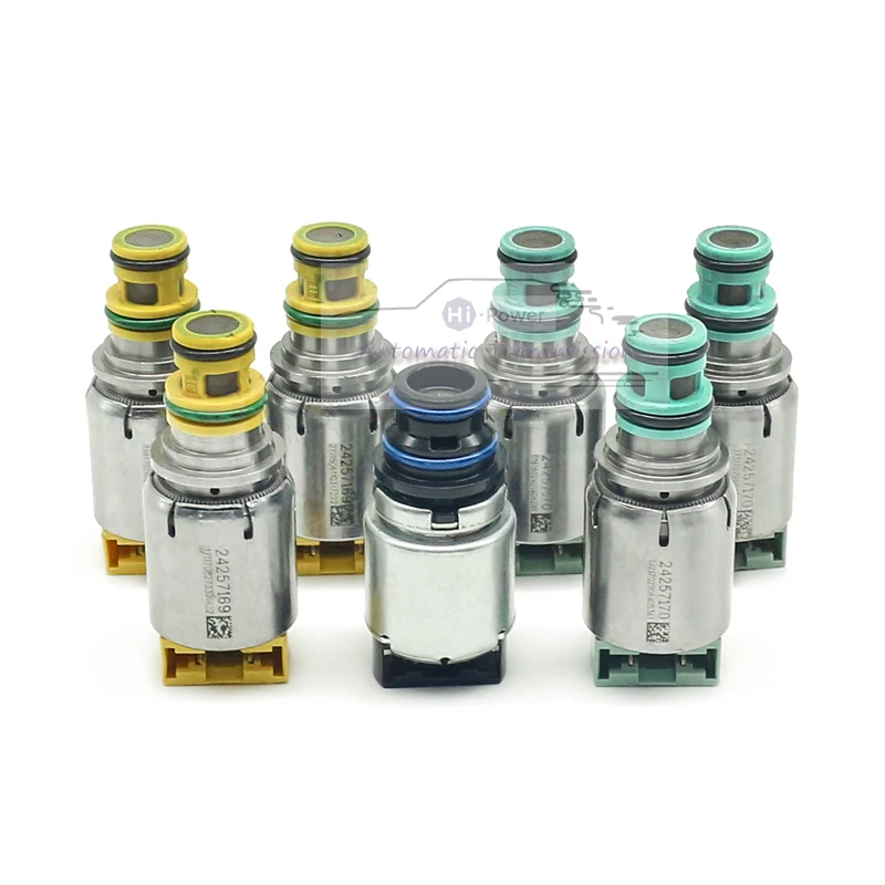 7Pcs Transmission Solenoid Set for Chevy Cruze LaCrosse Malibu Buick 6T45E 6T40 Transmission Solenoids Set 7Pcs Transmission Solenoid Set for Chevy Cruze LaCrosse Malibu Buick 6T45E 6T40 Transmission Solenoids Set