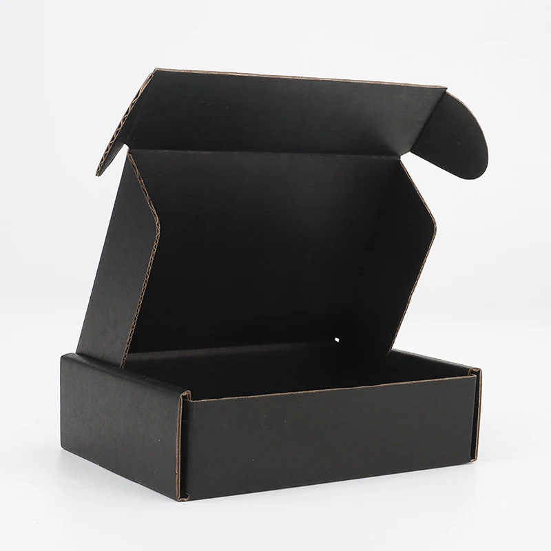 Logo Cosmetic Corrugated Extra Hard Packing White And Black Paper Box ...