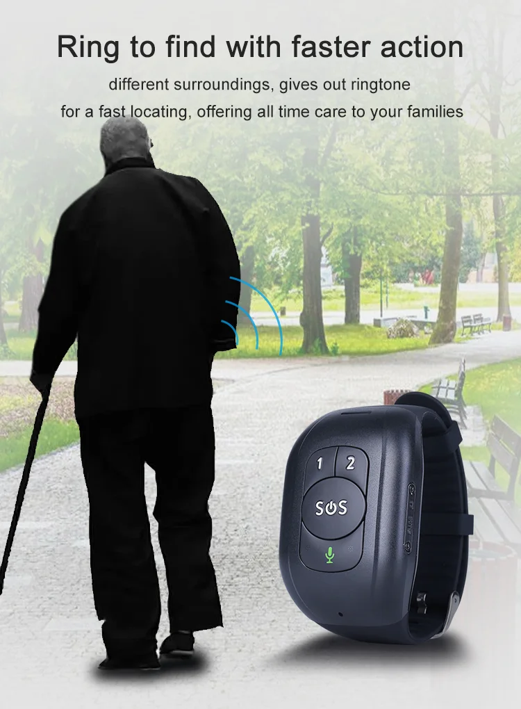 Tycho V48 4G GPS Smart Watch Fall Detection Seniors Waterproof GPS SOS Watch