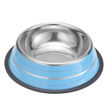 Best Seller Stainless Steel Pet Bowl with Removable Silicone Ring Anti Slip Dog Cat Bowl