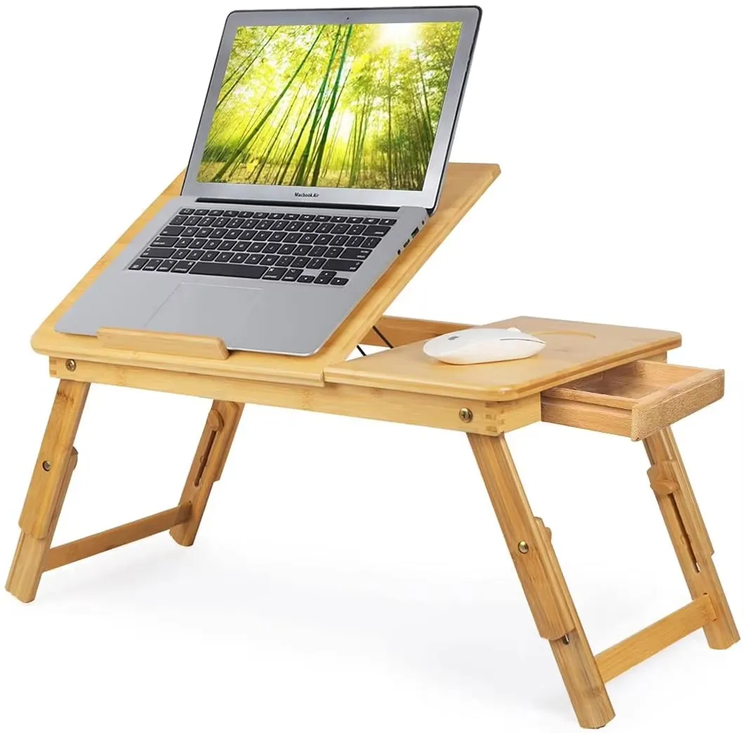product foldable bamboo laptop table drawer portable gaming desk for home hotel workshop serving tray for breakfast sofa bed workshop-9