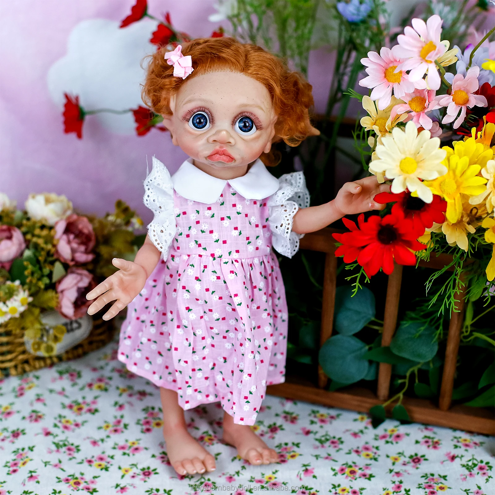 Lifereborn 40CM Lifelike Elf Reborn Dolls Silicone Vinyl Bebe Playing ...