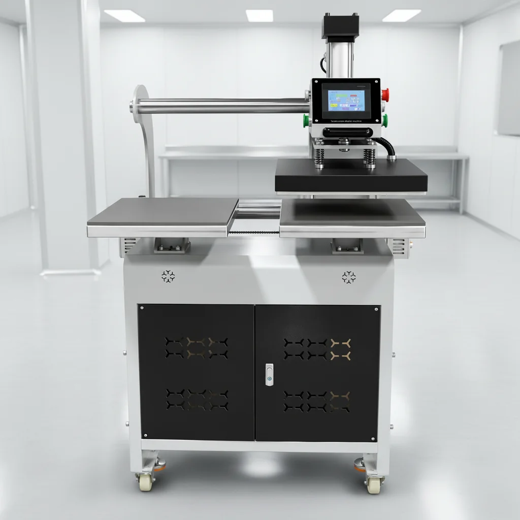 Automatic Mechanical Dual Station Sublimation Transfer Heat Press Machine Servo Motor Touch Screen AC 220V for T-Shirt Printing