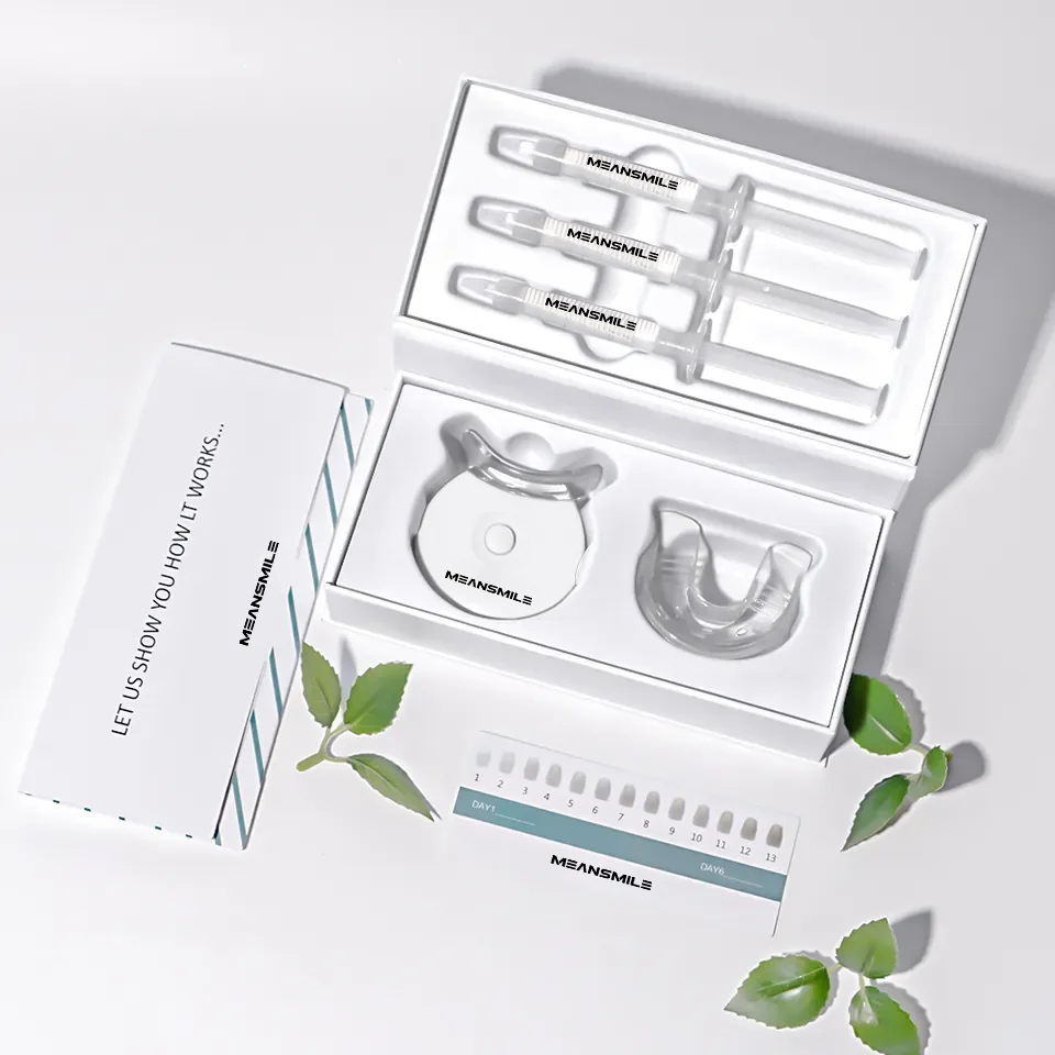 Teeth Whitening Kit With Led Light Tooth Whitener For Home With Mouth