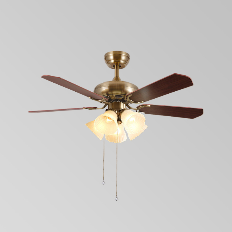 Grosir Lampu Kipas Angin Langit-langit BLDC Ventilador DE Techo LED Dimmable 3 Bilah ABS Modern dengan Lampu dan Kontrol Jarak Jauh