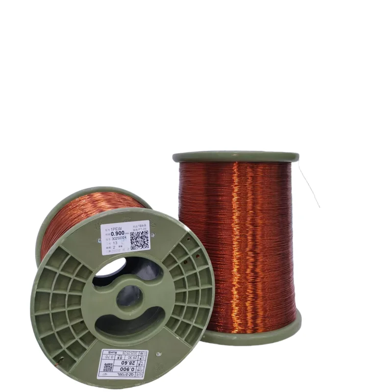 Onimọ̀ṣẹ̀lọ̀ Ọ̀wọ́lọ́ 0.570mm Solid Round Copper Wire pẹ̀lú Polyester Enamel Enameled Wire Electrical Wires Cable fun Engine Use