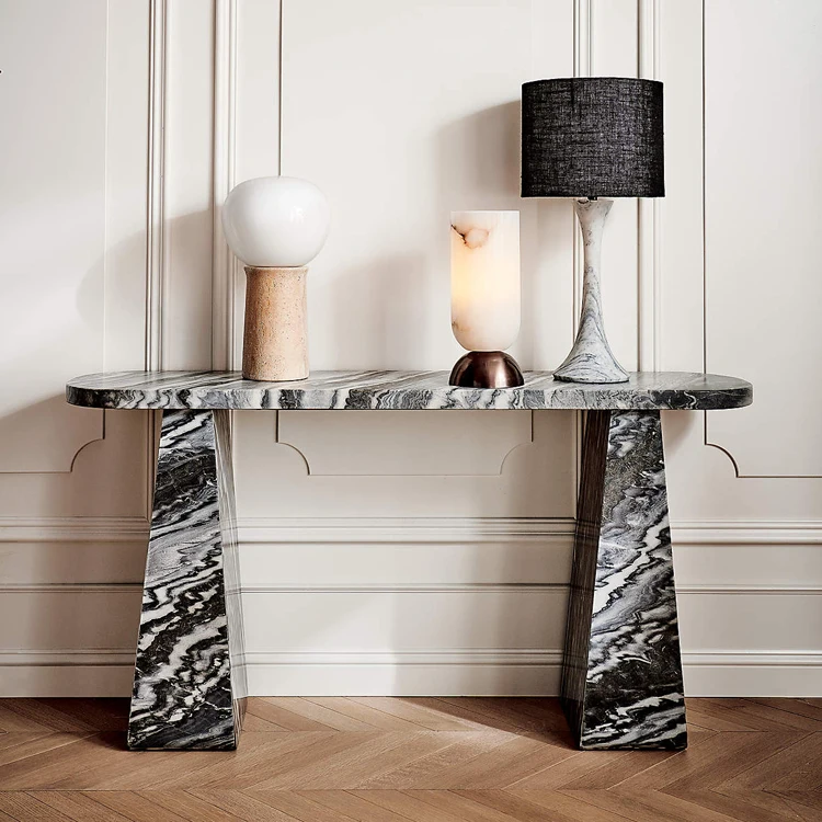 Modern Console Entryway Tables Living Room Italian Nordic Antique Hallway Moderne Luxury Black Marble Console Table
