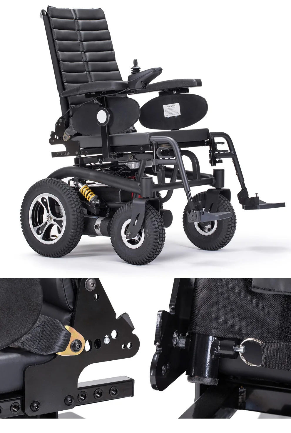 Shock absorbing spring thicker equipped with two oversize spring shock absorb comfortable wheelchair with back handle- SWC01 manufacture